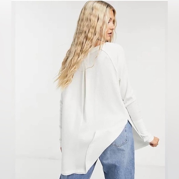 Free People We The Free Snowy Thermal 6pm Long Sleeve Tunic Size Small - Picture 4 of 8